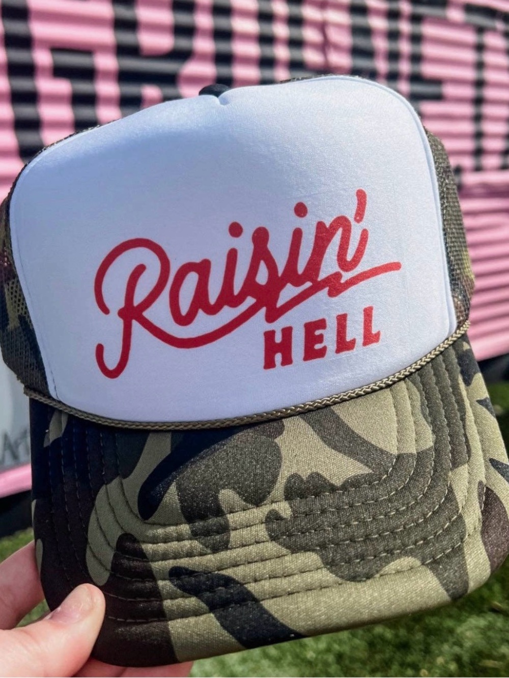 Trucker Hat - White & Camo